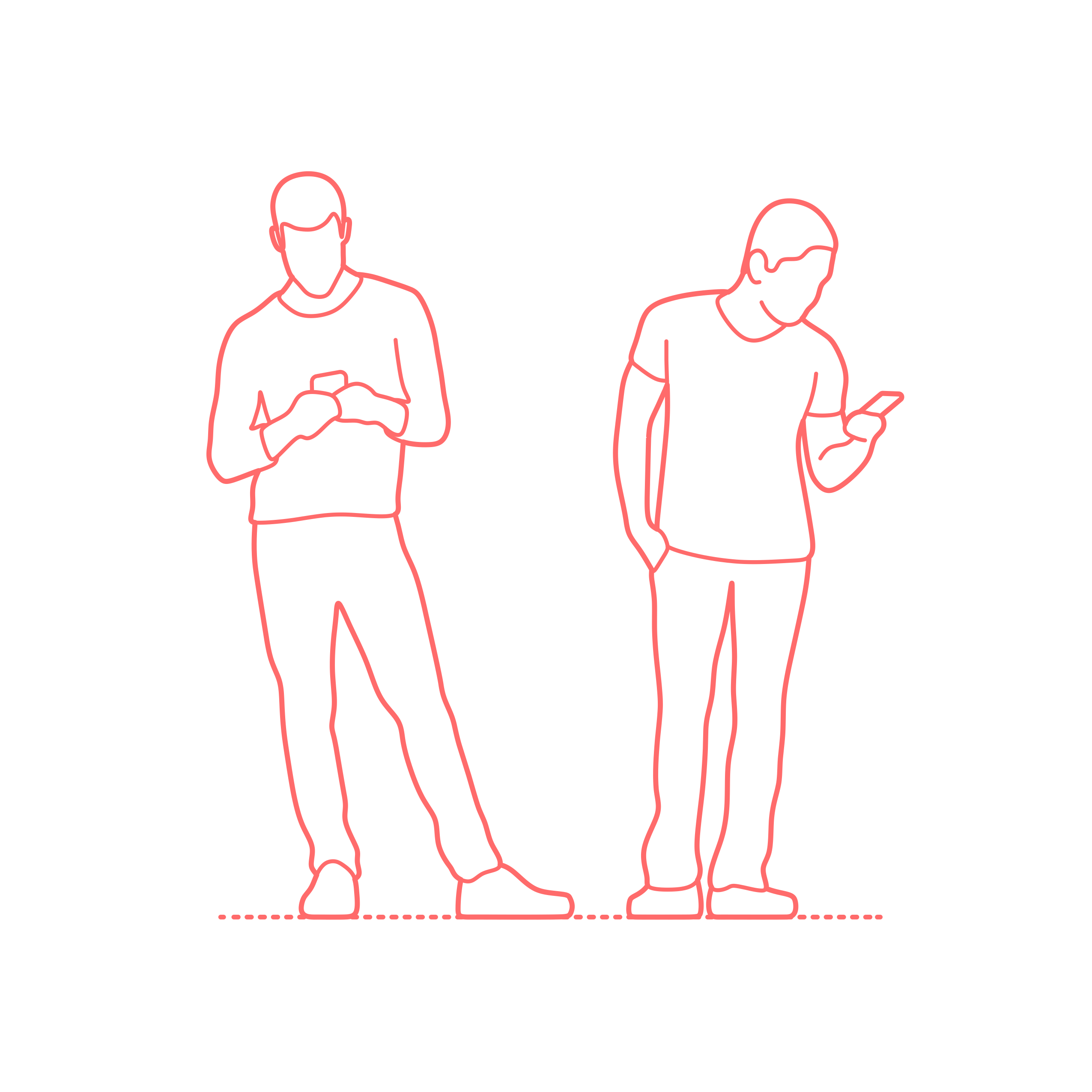 Humans Looking At Phone Young Adults Men Standing Front Contour Svg Vector Free Vectors